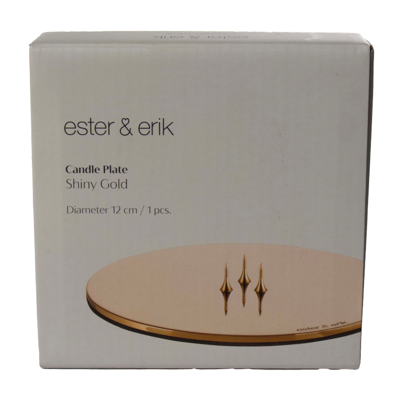 Ester & Erik - Candle plate - Set van 2 - Gold Shiny