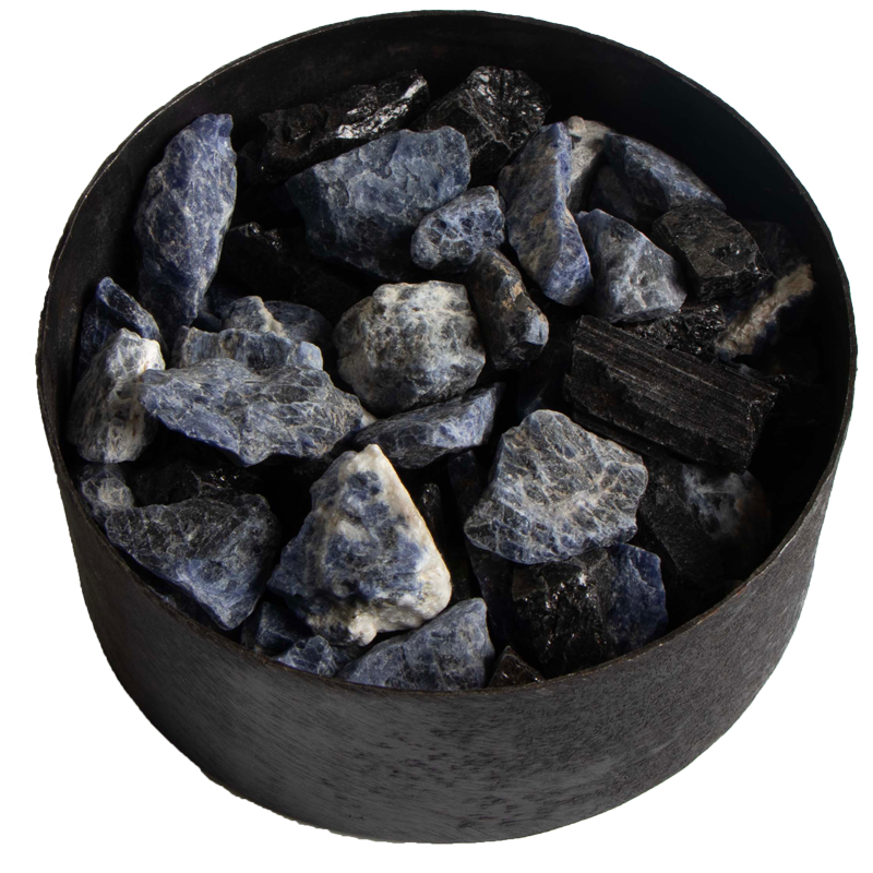 Pot Pourri Totem - blue crystals 