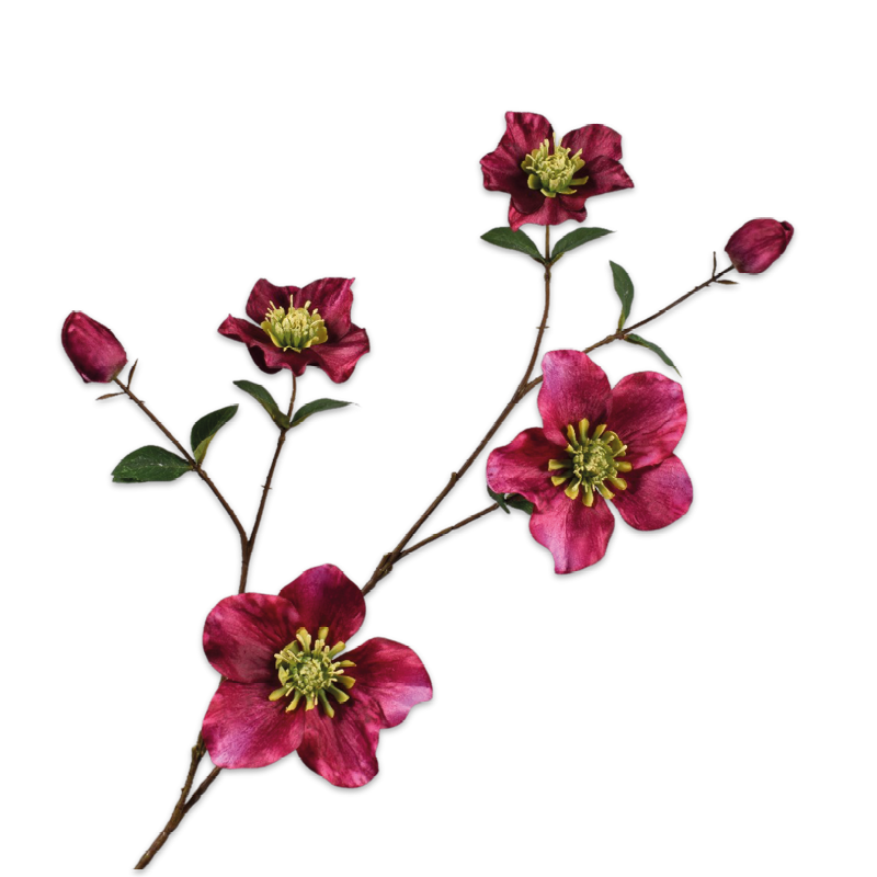 Silk-ka Flowers - Zijden bloem - Helleborus tak - Beauty