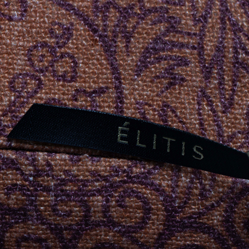 Élitis - Kussen oranje/paars franjes - 30 cm x 45 cm