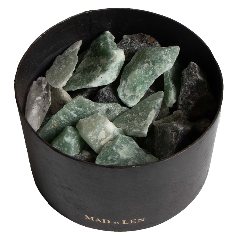 Pot Pourri Totem - green crystals 