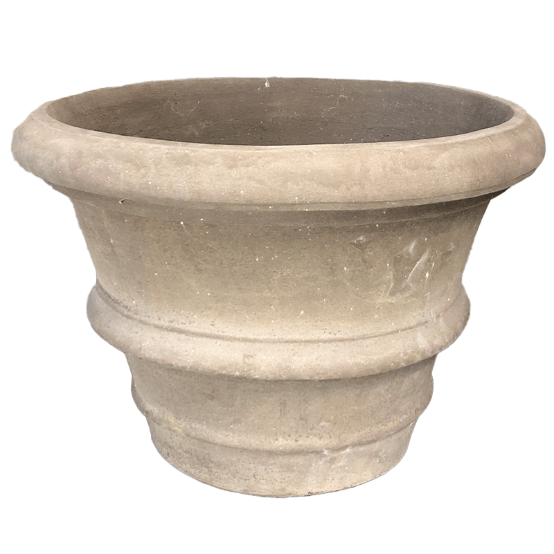Terracotta d'Arte - Pot Conca Orlata A03.06 - Grigio