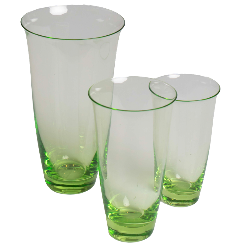 Set van 4 glazen - groen - Groot
