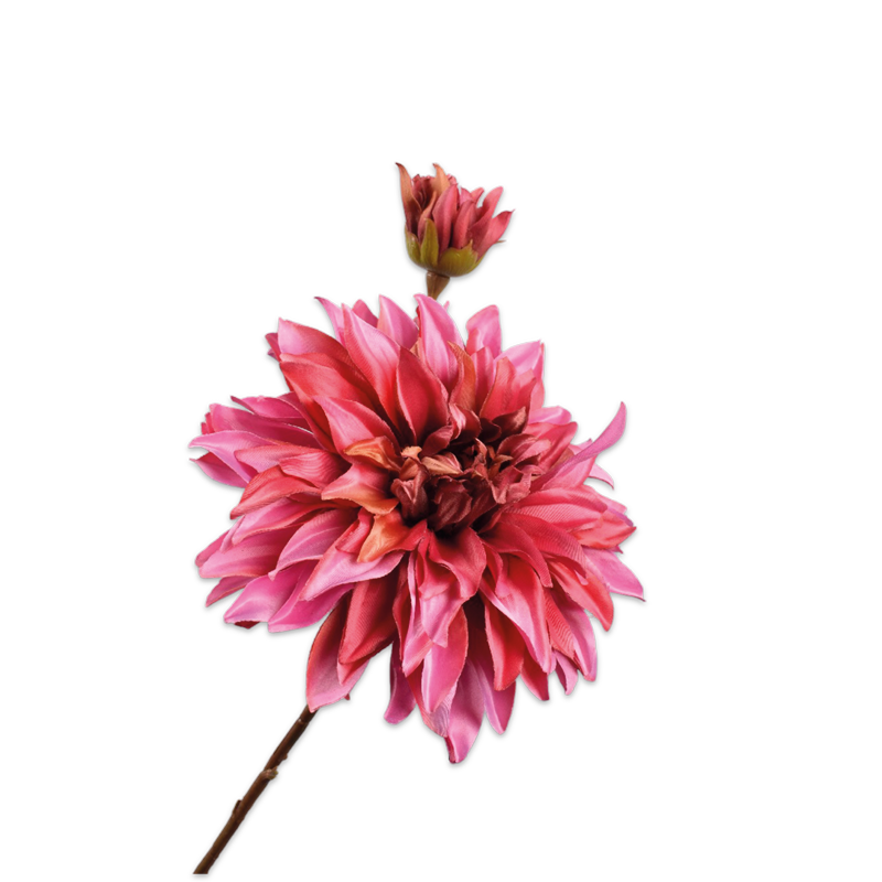 Silk-ka Flowers - Zijden bloem - Dahlia tak - Roze