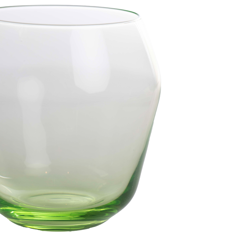Set van 4 bolle glazen - groen
