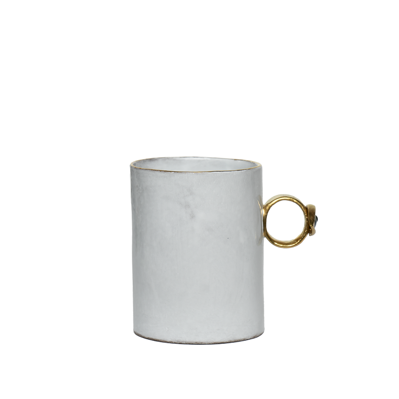 Astier de Villatte servies, ringmok wit oog, luxe cadeaus, luxe woonaccessoires