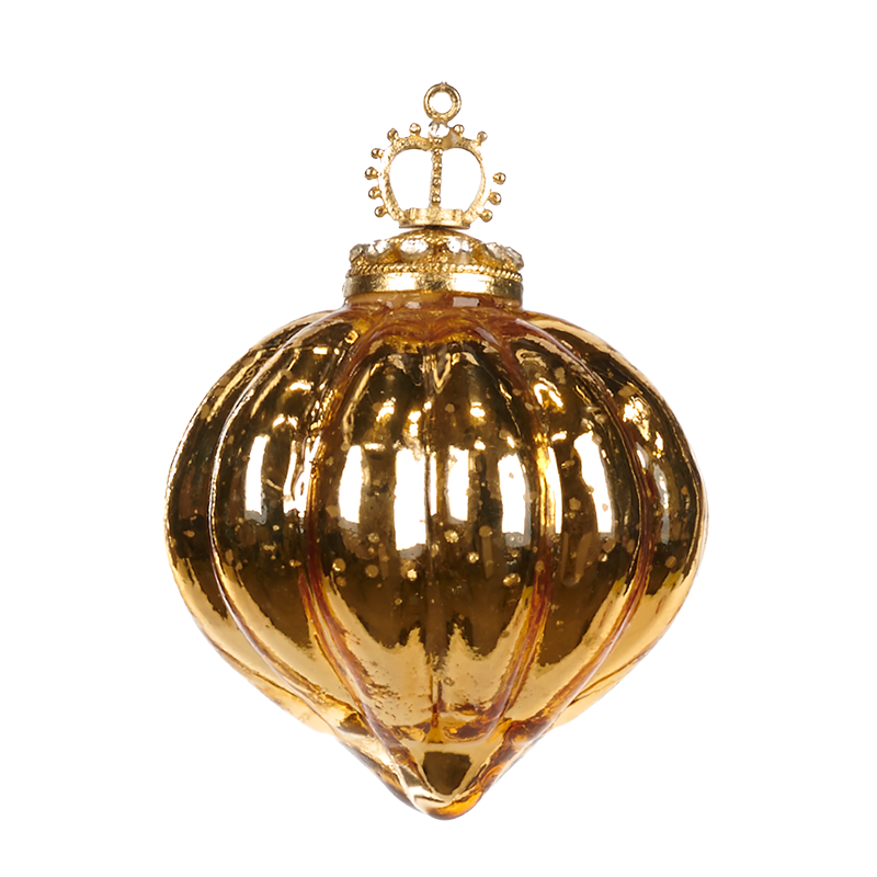 Kerstornament - Ribbel Ball Goud - Conceptstore Oogenlust Eersel