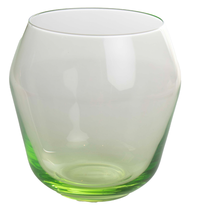 Set van 4 bolle glazen - groen