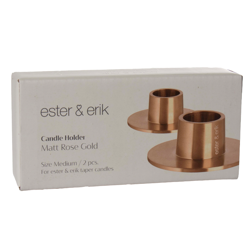 Ester And Erik Candle Holder Set Van 2 Rose Gold Matt Oogenlust 7288