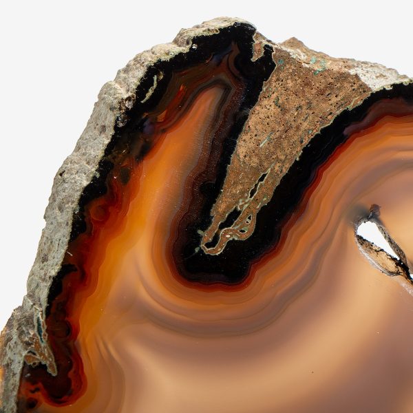 odc gouden agaat schijf op metalen voet 6431 4