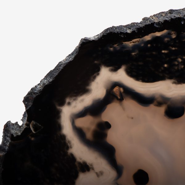odc gouden agaat schijf op metalen voet 6448 6