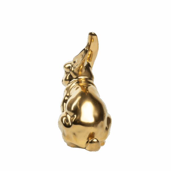 paas decoratie konijn goud porselein achter