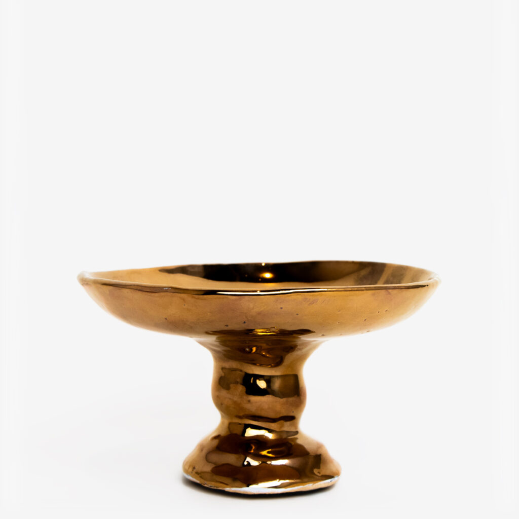 schaal op voet möckern shiny gold