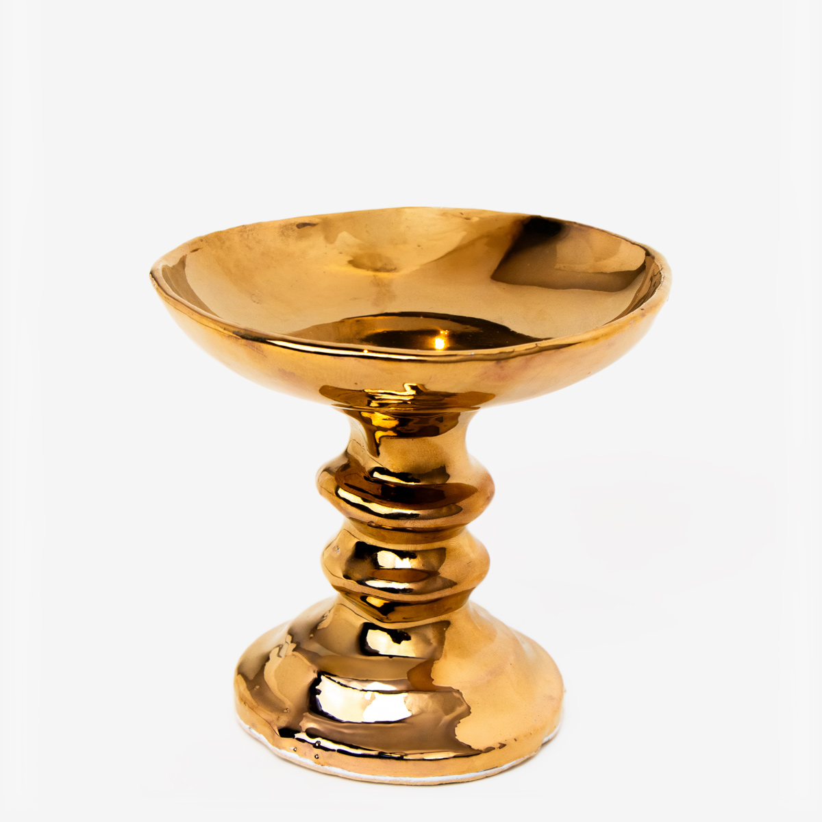 schaal op voet wartenburg shiny gold