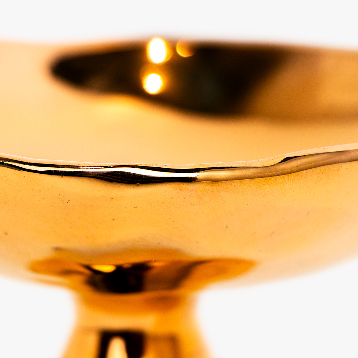 schaal op voet wartenburg shiny gold