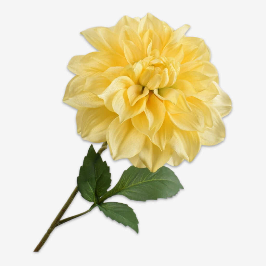 zijden bloem dahlia geel