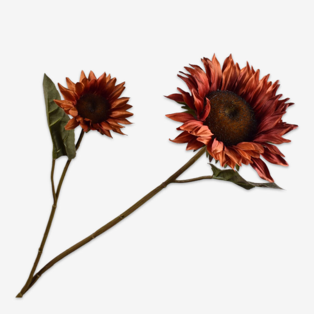 zijden bloem zonnebloem bruin