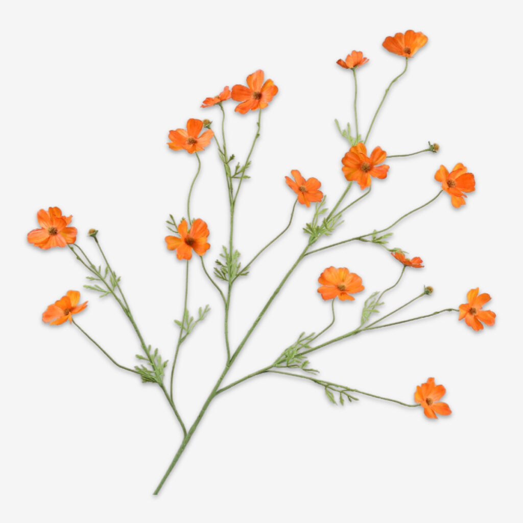 zijden bloem cosmos oranje