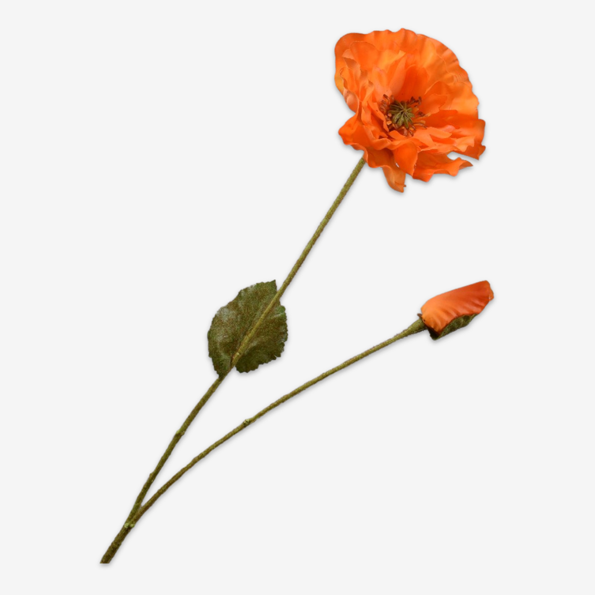 zijden bloem klaproos geel