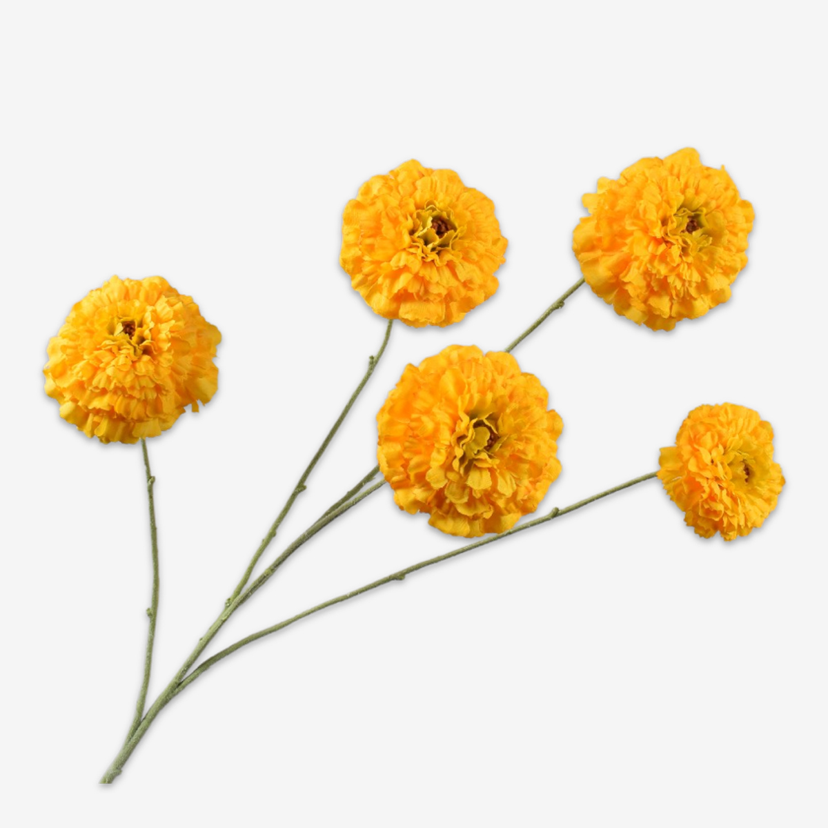 zijden bloem tagetes geel