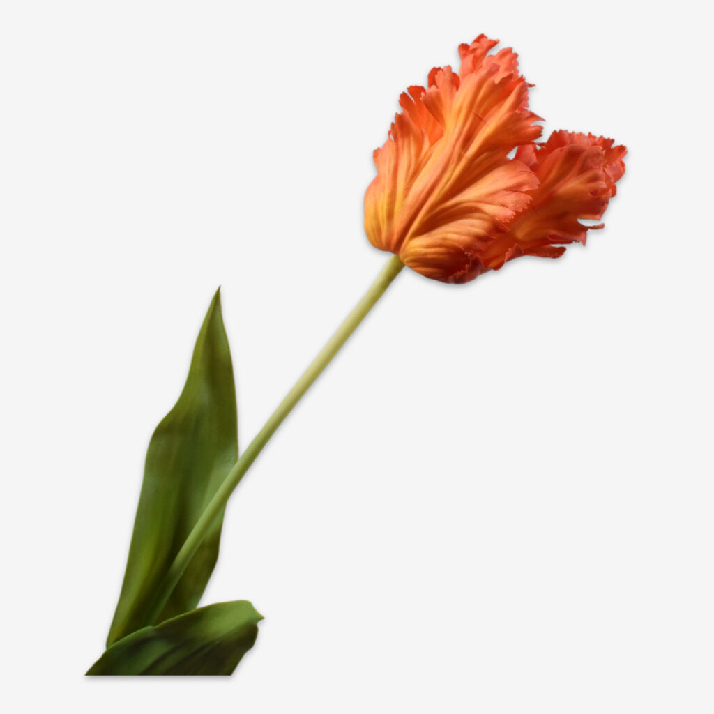 zijden bloem tulp oranje