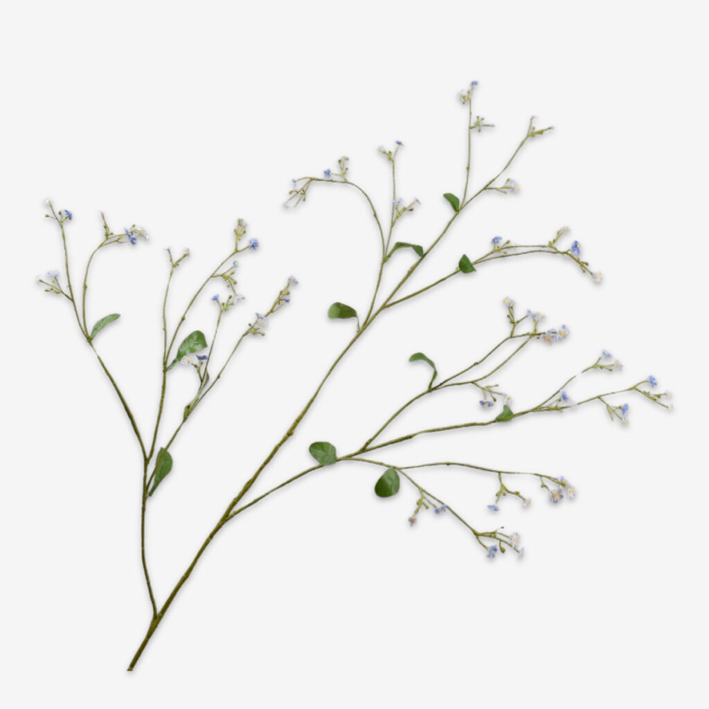 zijden bloem vergeet mij niet paars