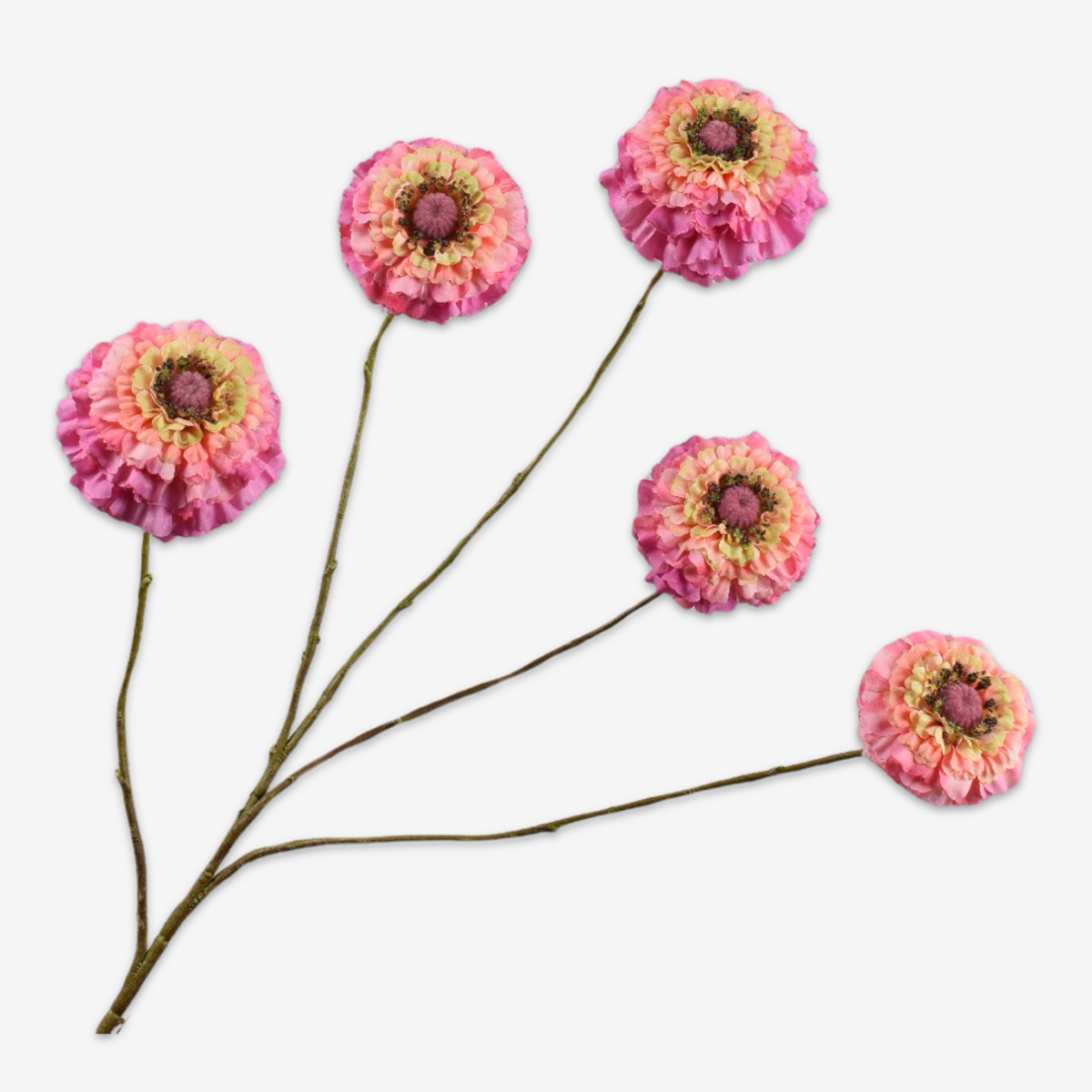 zijden bloem zinnia roze
