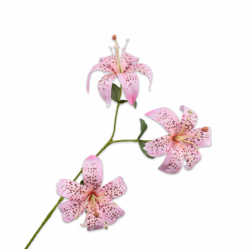 zijden bloem lelie roze