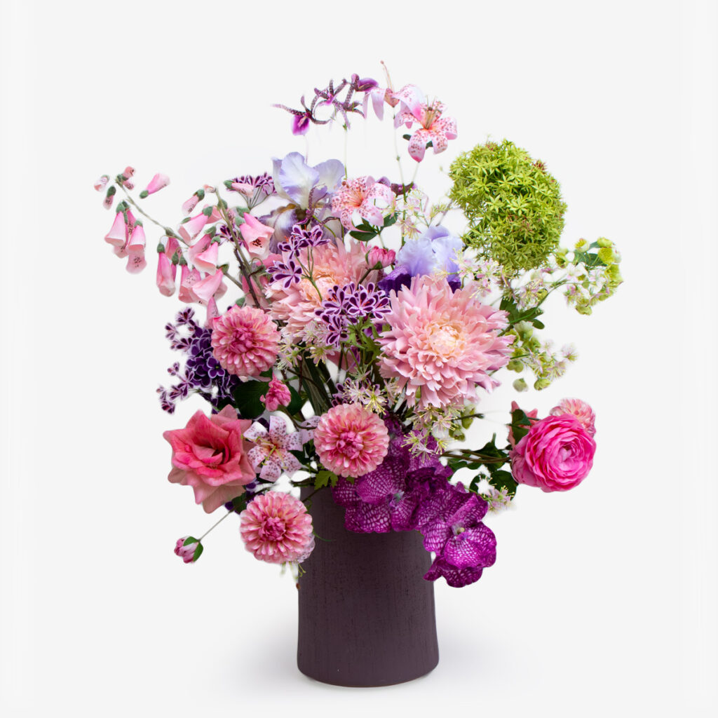 sk zijden boeket paars:roze 1