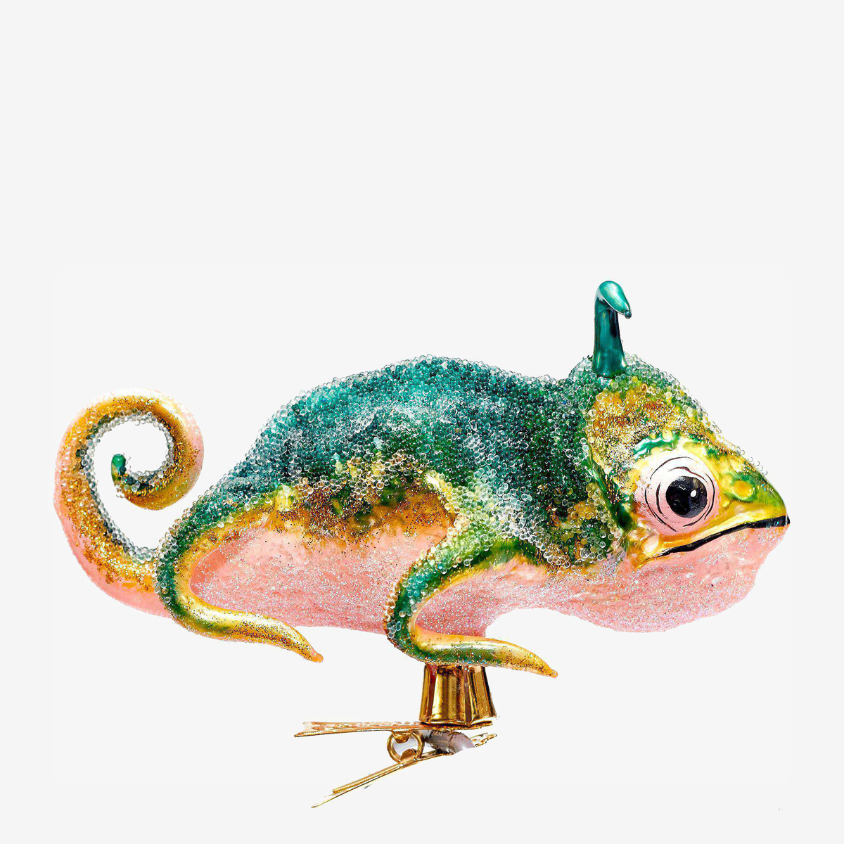 11720 green pink chameleon on clip 14918