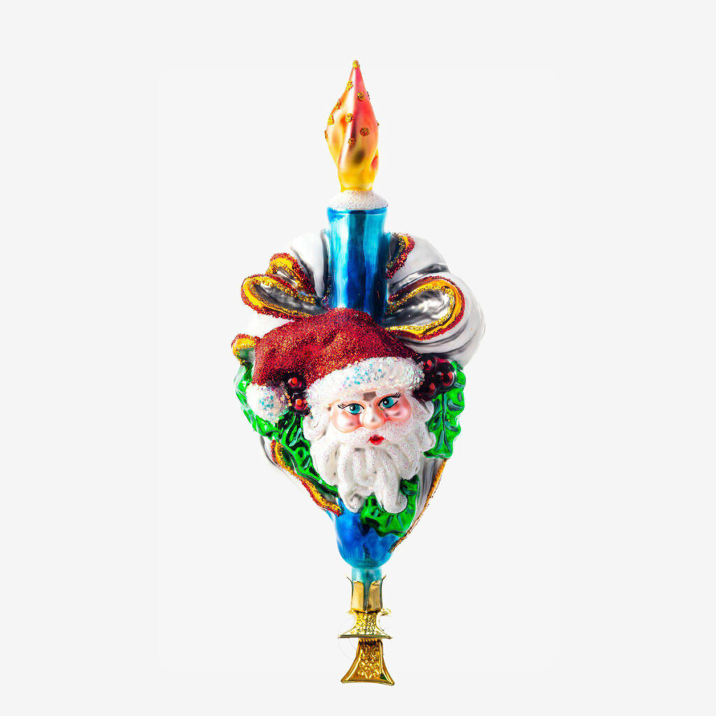 17814 santa face candle on clip 6241