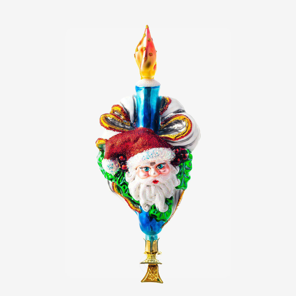 17814 santa face candle on clip 6241