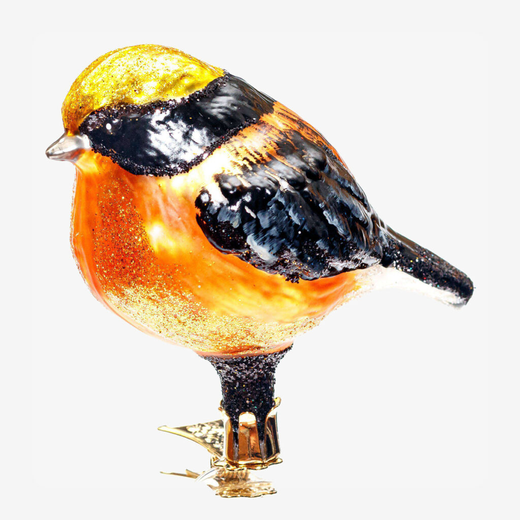 19861 orange black bird on clip 62155