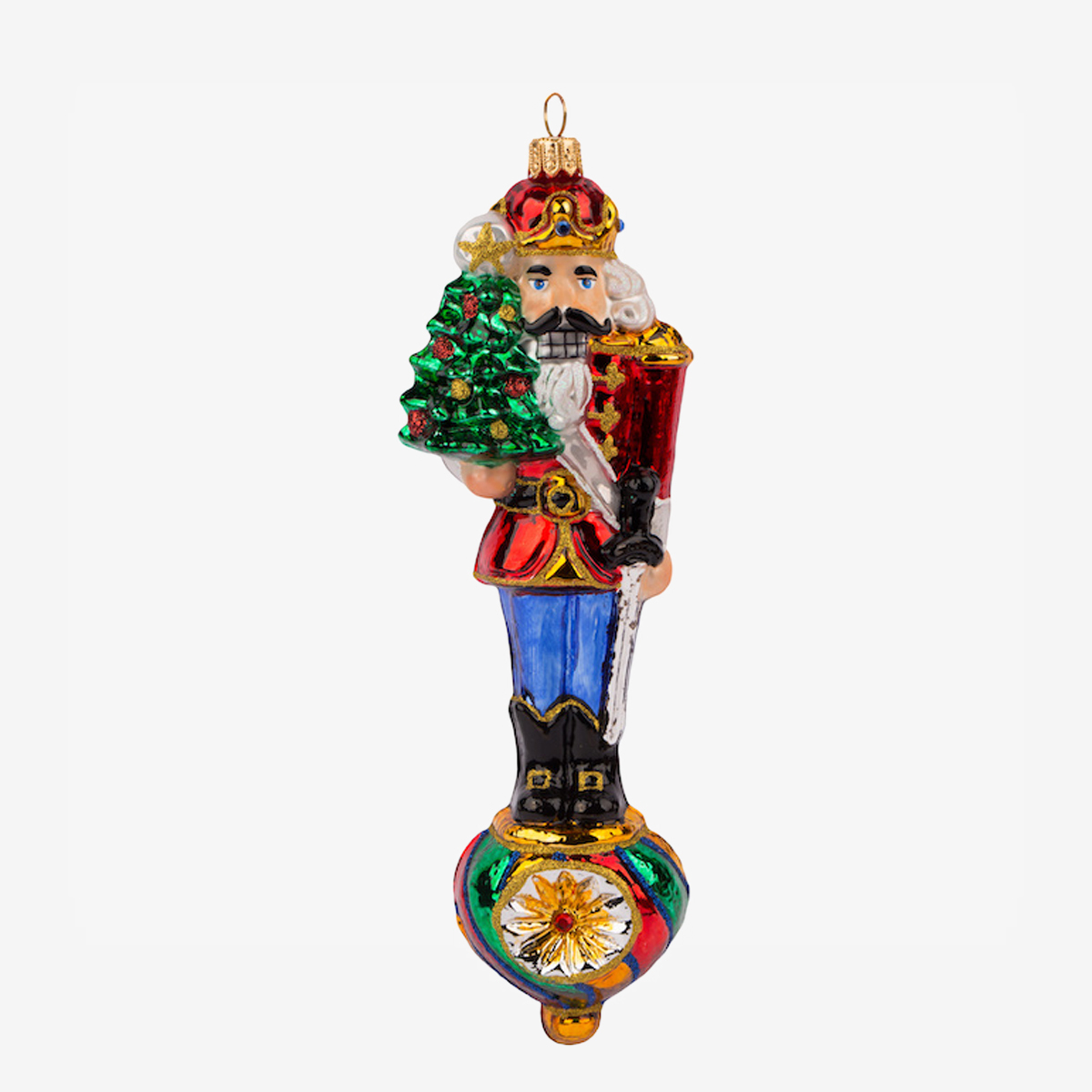 kerstornament nutcracker with christmas tree 13294