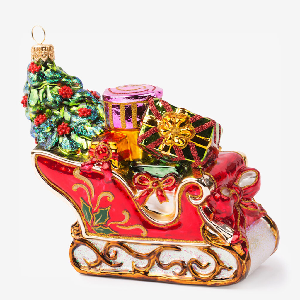 kerstornament sleigh with presents 07750