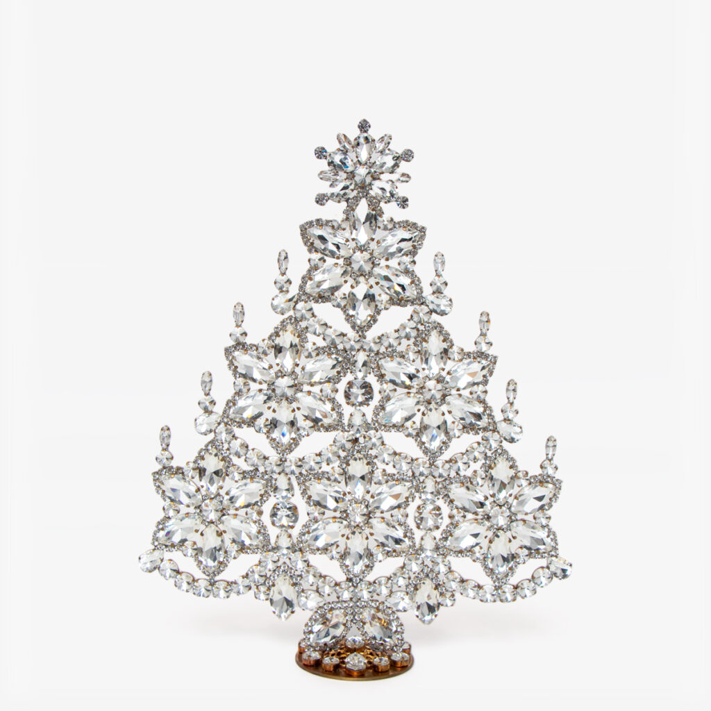 snowflake christmas tree chrystal clear 61721 1